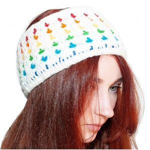 Earth Divas, Hand Made Knit Wool Headband, Stylish Winter Head Wrap, size S/M